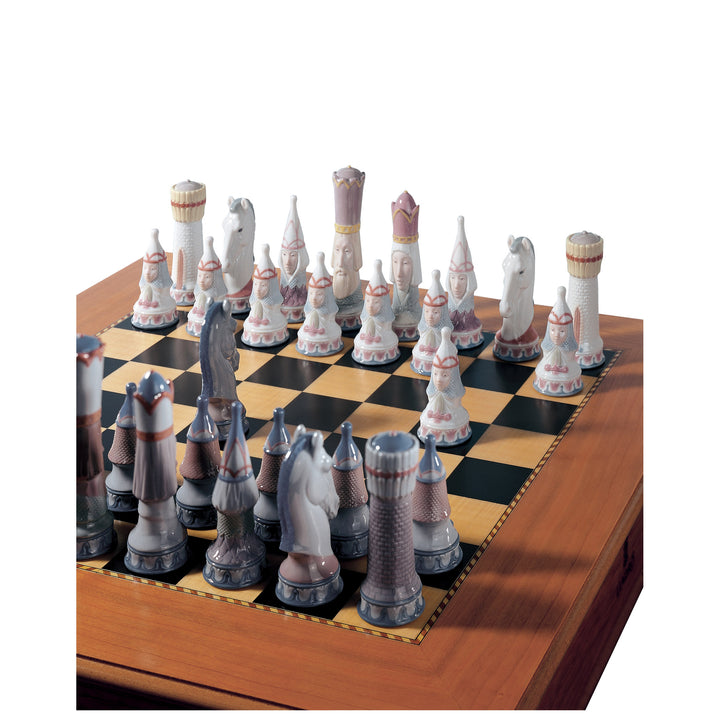 Image 2 Lladro Medieval Chess Set Chess Set - 01006333