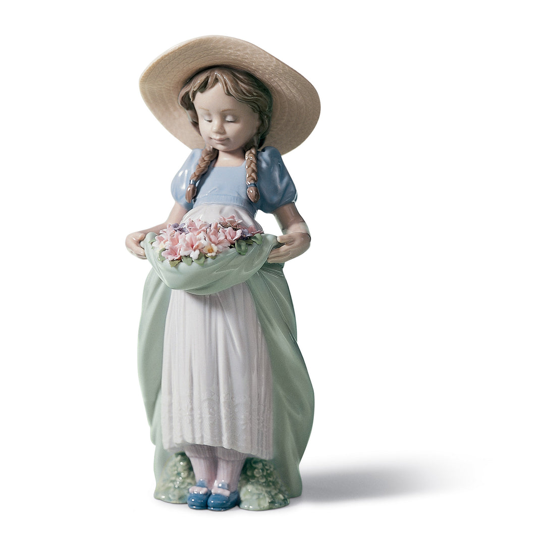 Lladro Bountiful Blossoms Girl Figurine - 01006756