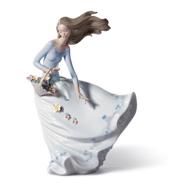 Lladro Petals of The Wind Woman Figurine - 01006767