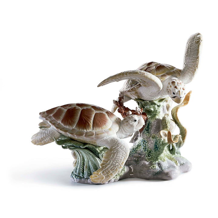 Lladro Sea Turtles Sculpture - 01006953