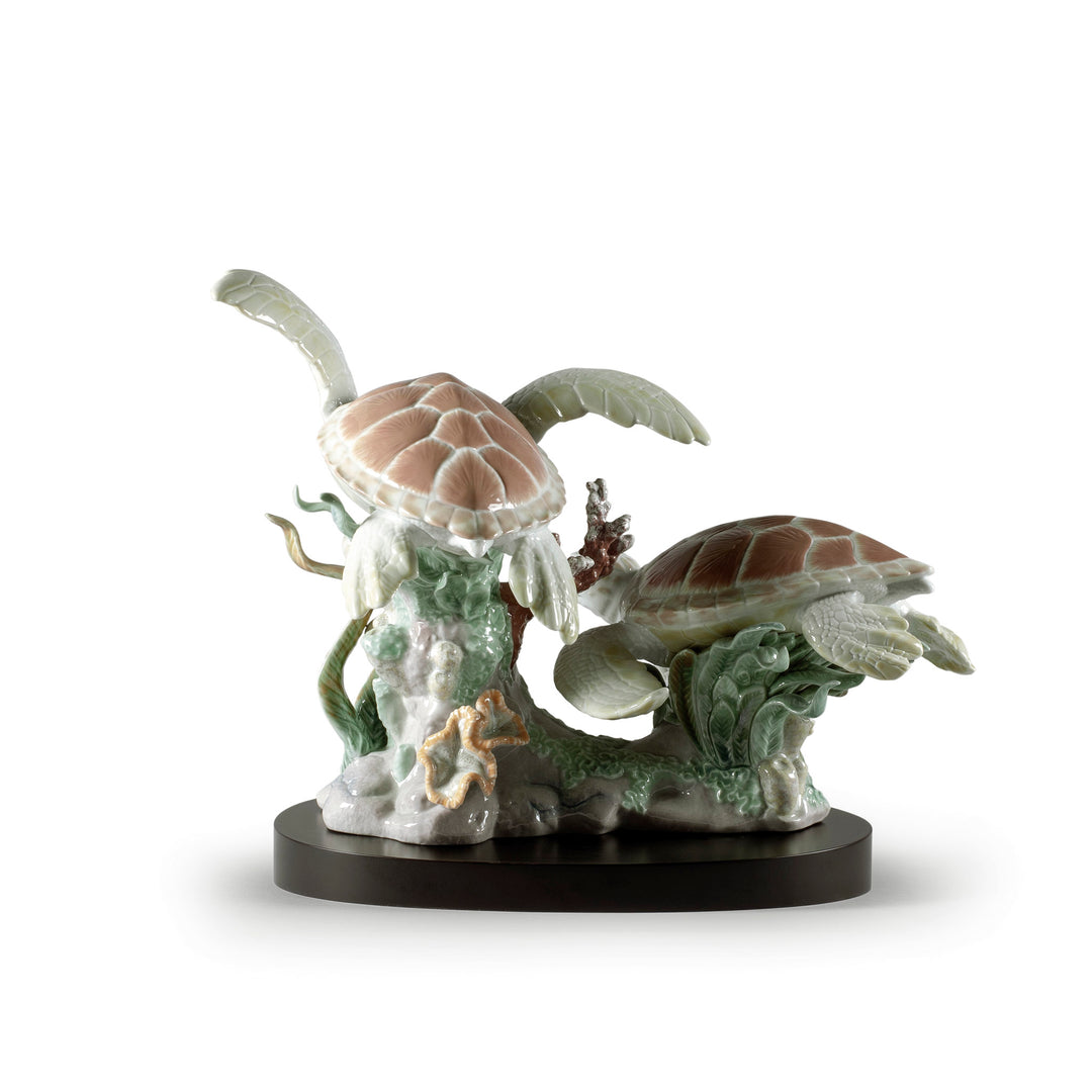 Image 2 Lladro Sea Turtles Sculpture - 01006953