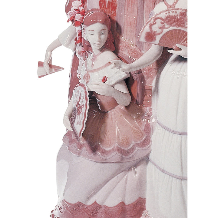 Image 3 Lladro Ladies in The Garden Vase. Limited Edition - 01007032