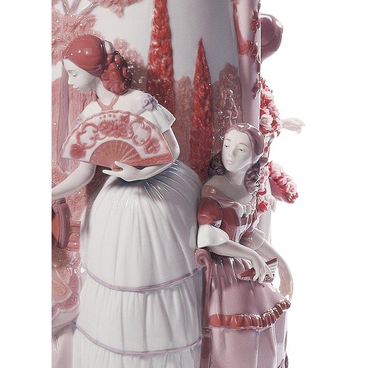 Image 5 Lladro Ladies in The Garden Vase. Limited Edition - 01007032