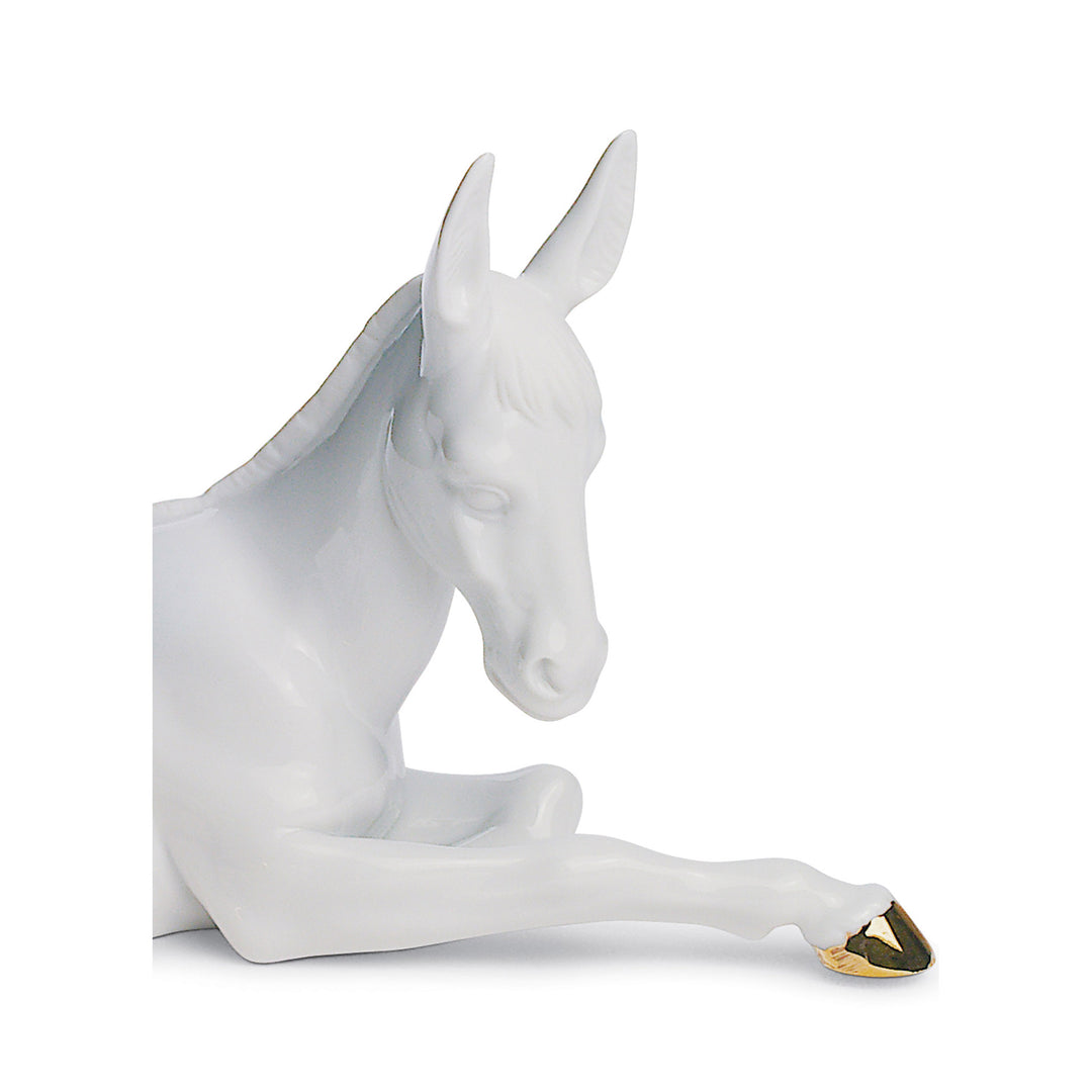 Image 2 Lladro Donkey Nativity Figurine. Golden Lustre - 01007147