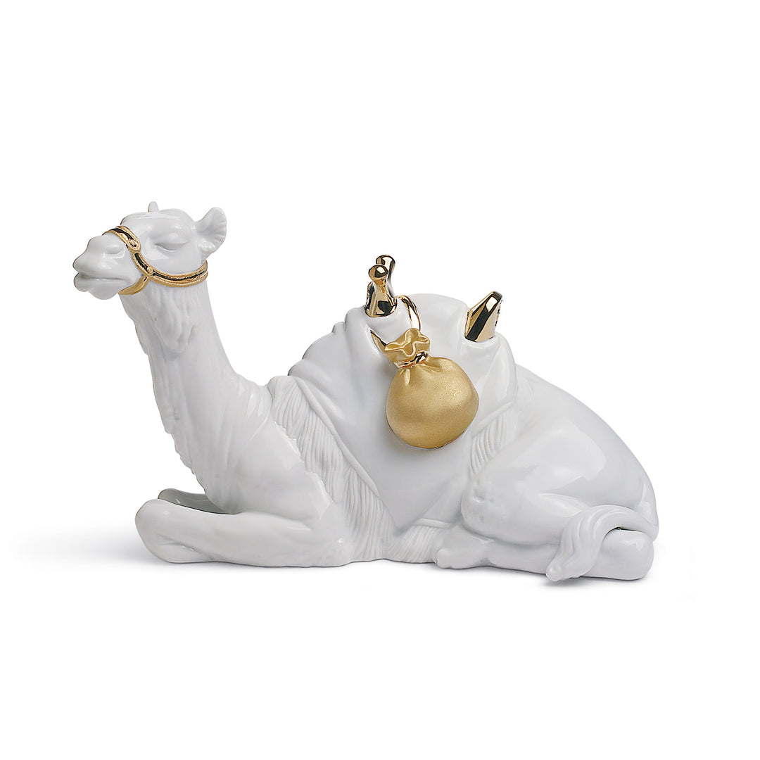 Lladro Camel Nativity Figurine. Golden Lustre - 01007148