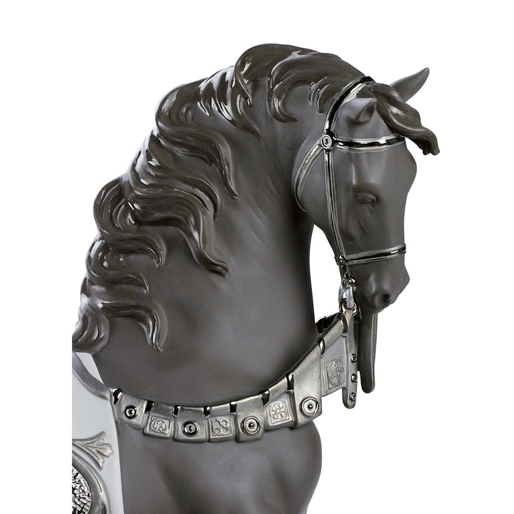 Image 3 Lladro A Regal Steed Horse Sculpture. Silver Lustre - 01007168