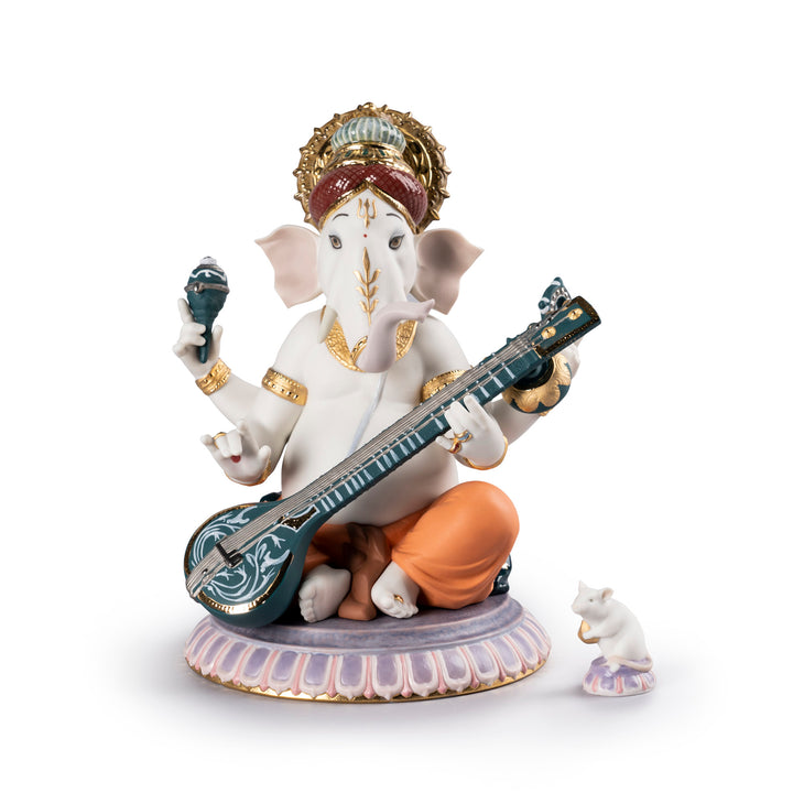 Lladro Veena Ganesha Figurine. Limited Edition - 01007181