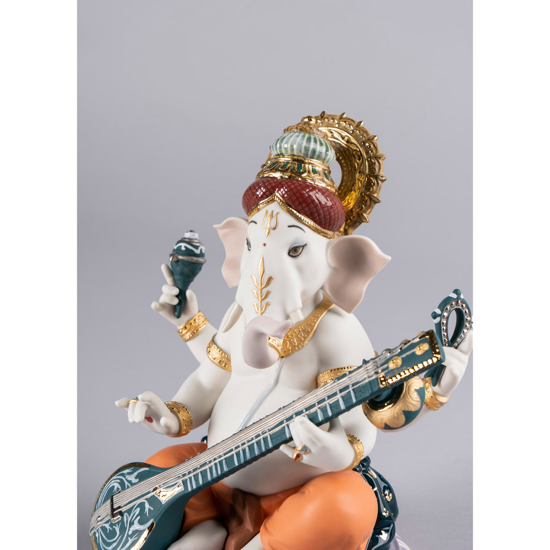 Image 3 Lladro Veena Ganesha Figurine. Limited Edition - 01007181