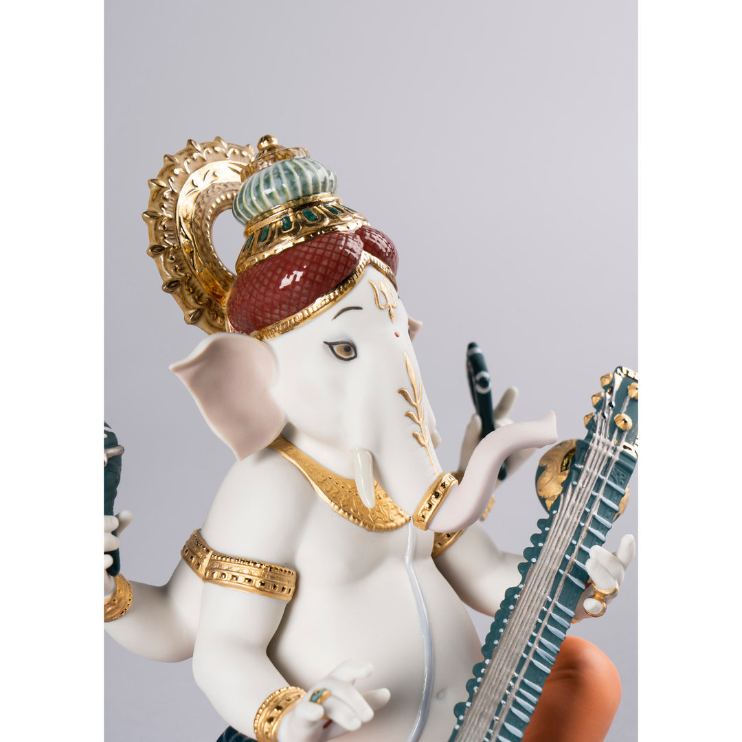 Image 4 Lladro Veena Ganesha Figurine. Limited Edition - 01007181