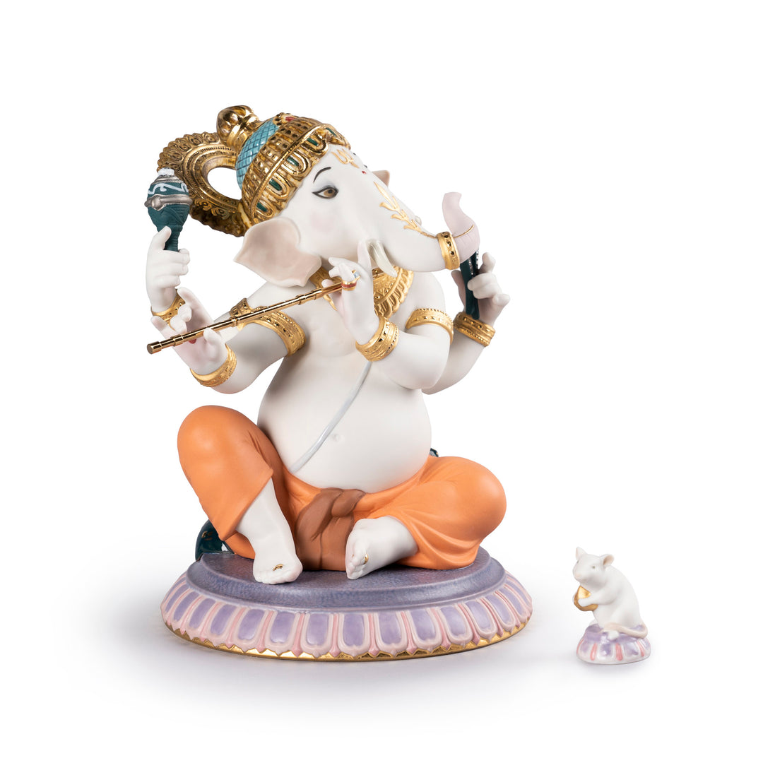 Lladro Bansuri Ganesha Figurine. Limited Edition - 01007182