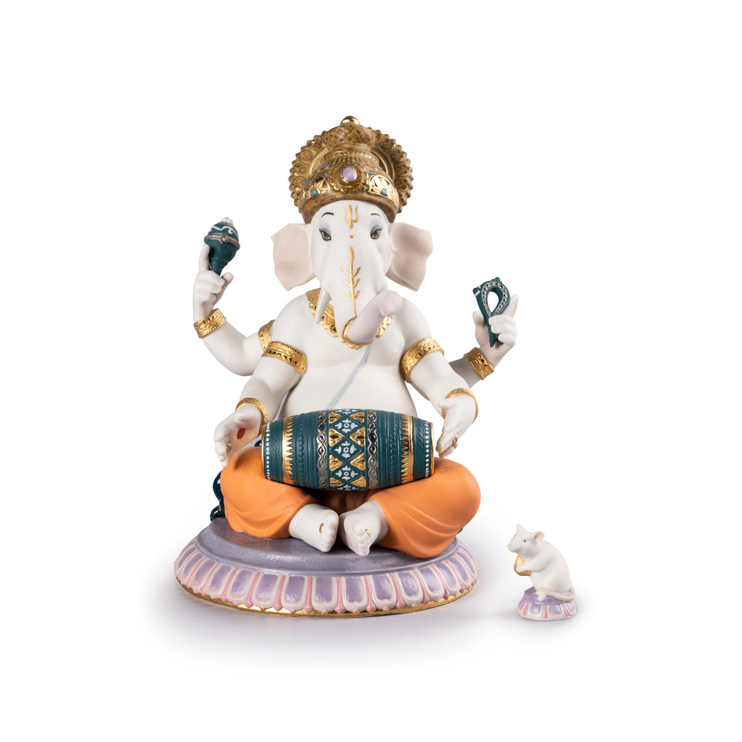 Lladro Mridangam Ganesha Figurine. Limited Edition - 01007184