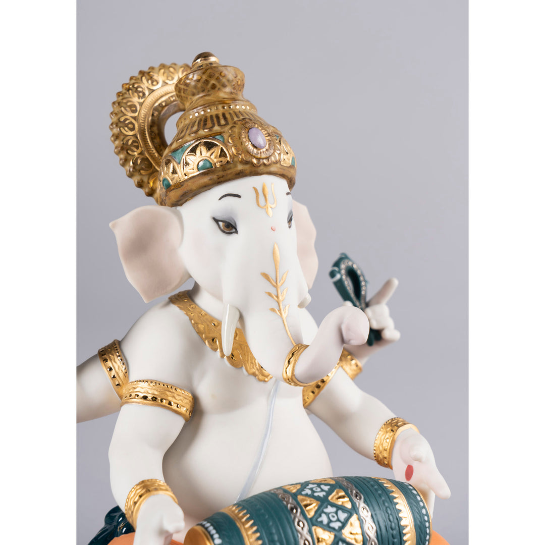 Image 4 Lladro Mridangam Ganesha Figurine. Limited Edition - 01007184