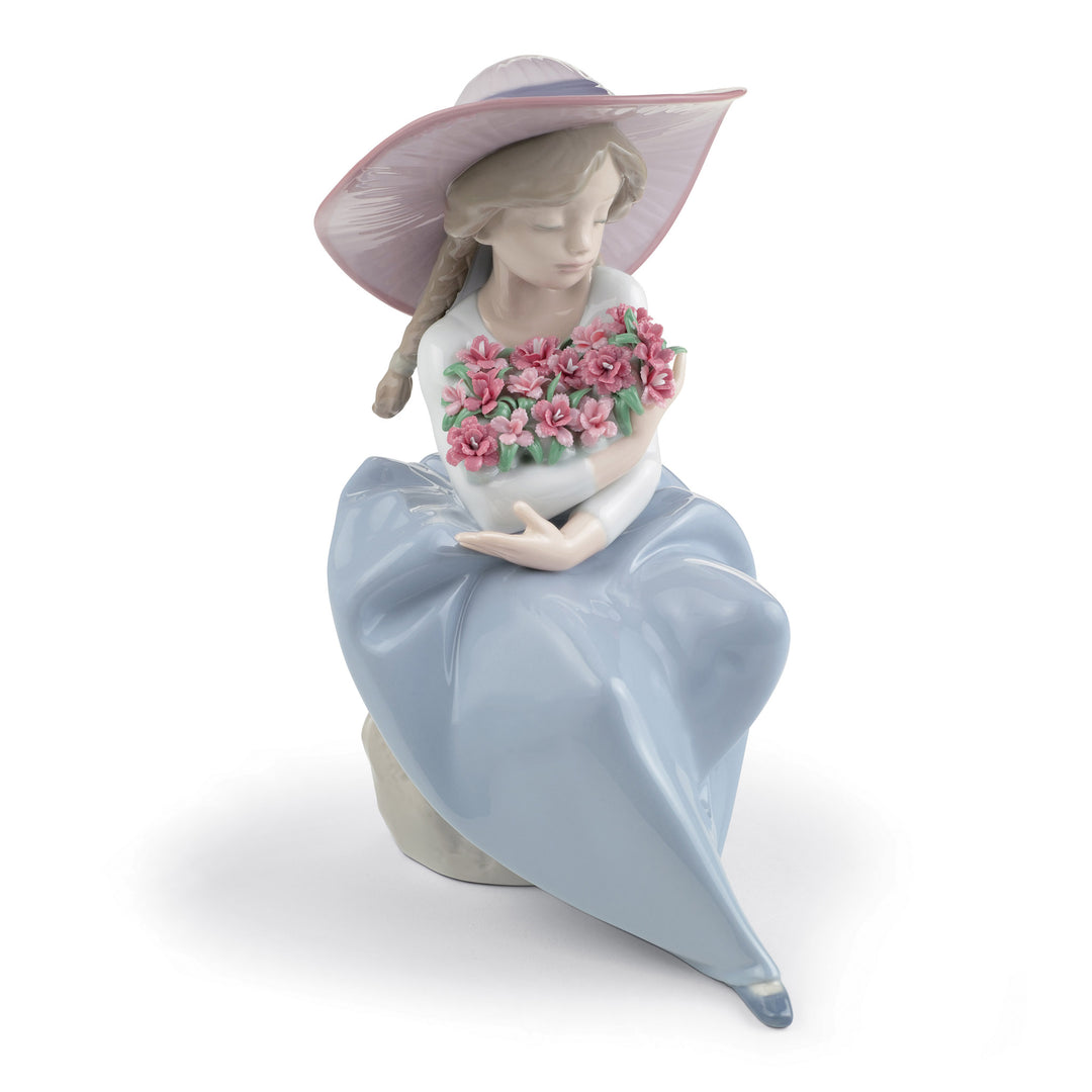 Lladro Fragrant Bouquet Girl with Carnations Figurine - 01007215