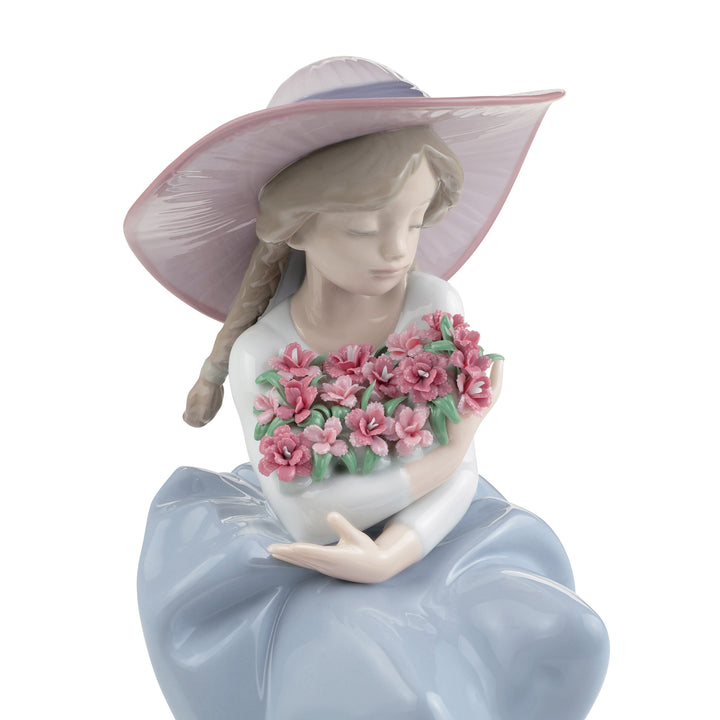 Image 2 Lladro Fragrant Bouquet Girl with Carnations Figurine - 01007215