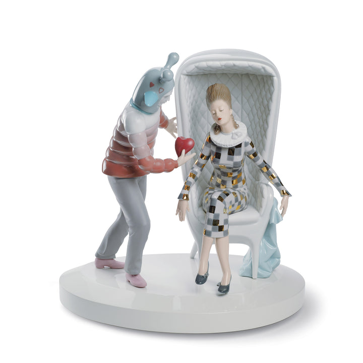 Lladro The Love Explosion Couple Figurine. By Jaime Hayon - 01007270