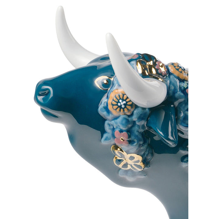Image 4 Lladro Flower Bedecked Bull Figurine. Limited Edition - 01007297