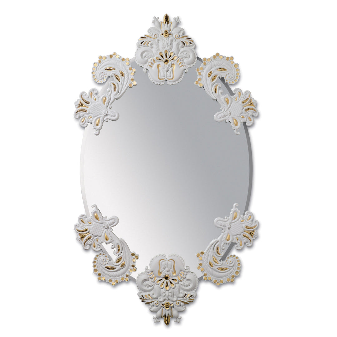 Lladro Oval Wall Mirror without Frame. Golden Lustre. Limited Edition - 01007768