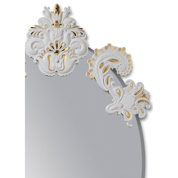 Image 2 Lladro Oval Wall Mirror without Frame. Golden Lustre. Limited Edition - 01007768