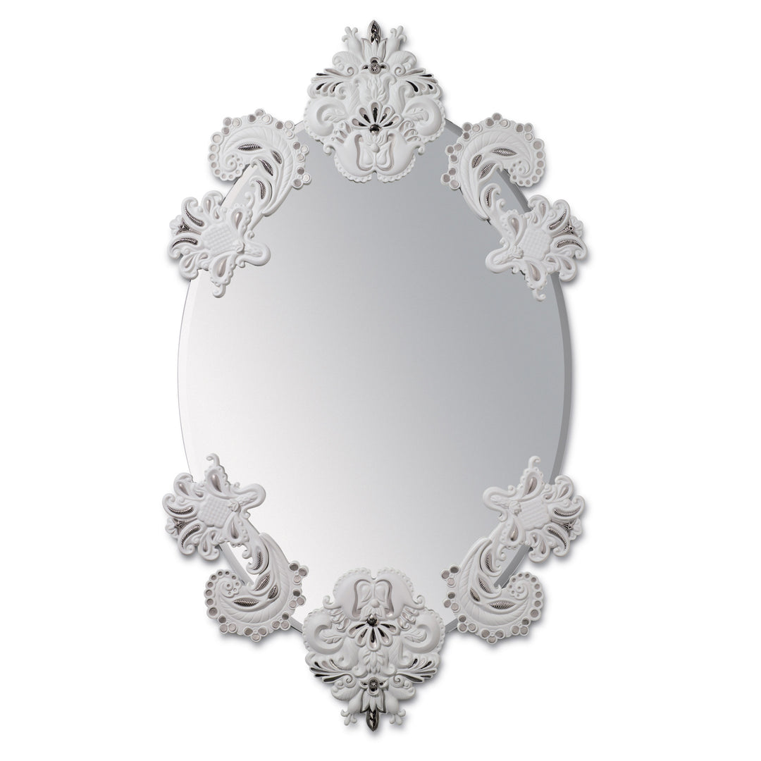 Lladro Oval Wall Mirror without Frame. Silver Lustre. Limited Edition - 01007769