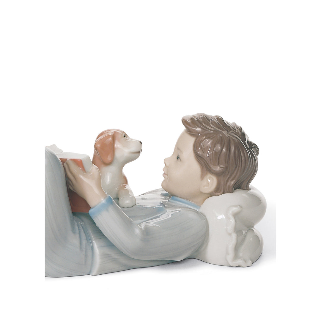 Image 2 Lladro Shall I Read You A Story? Boy Figurine - 01008034
