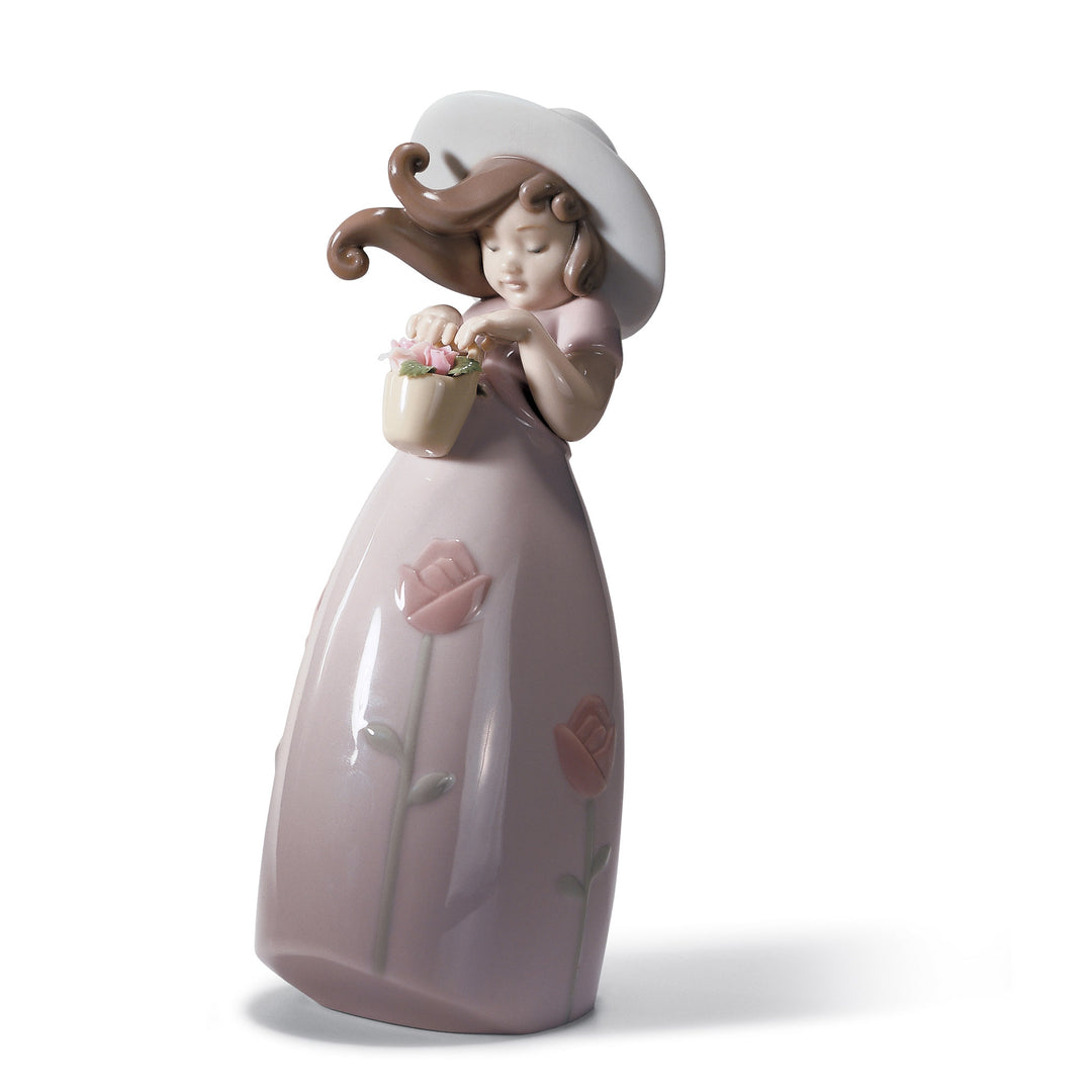 Lladro Little Rose Girl Figurine - 01008042