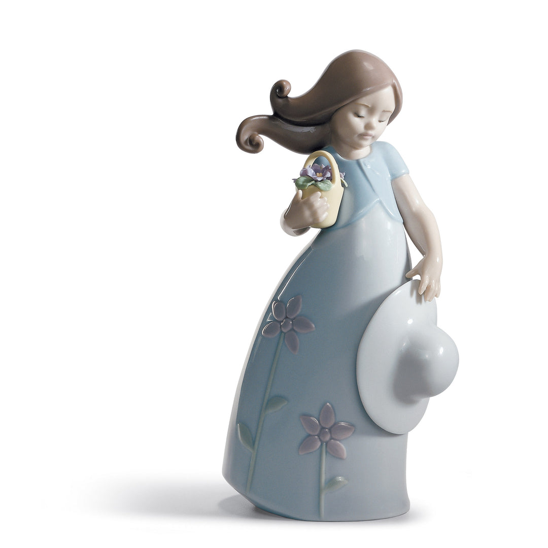 Lladro Little Violet Girl Figurine - 01008043