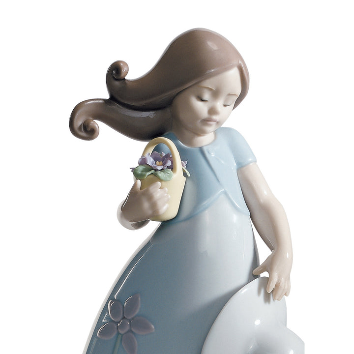 Image 2 Lladro Little Violet Girl Figurine - 01008043