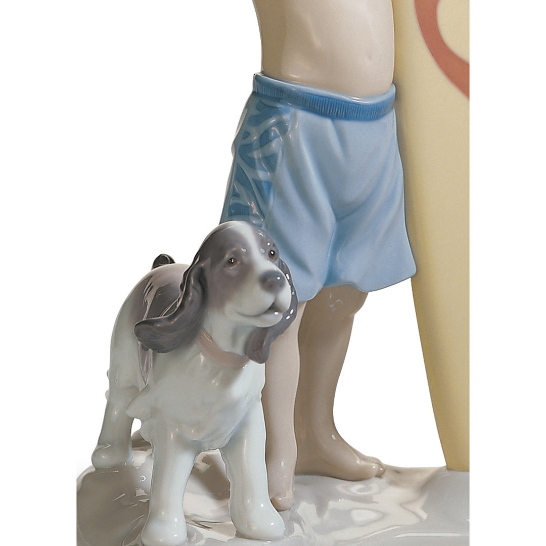 Image 2 Lladro Surf's Up Boy Figurine - 01008110