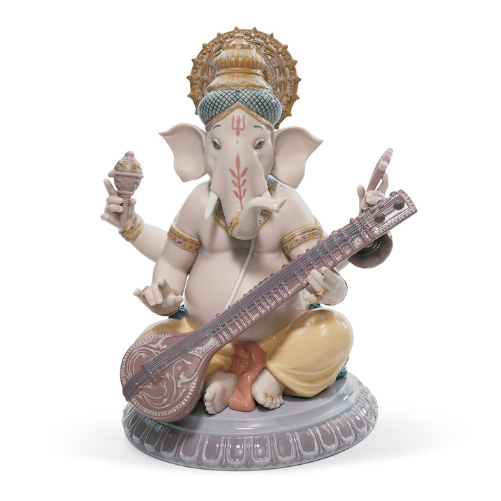 Lladro Veena Ganesha Figurine - 01008288