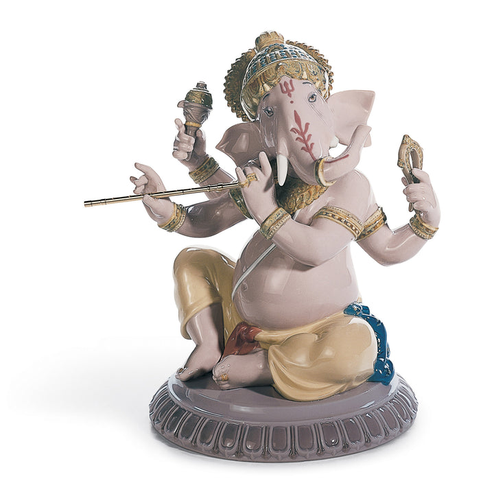 Lladro Bansuri Ganesha Figurine - 01008303