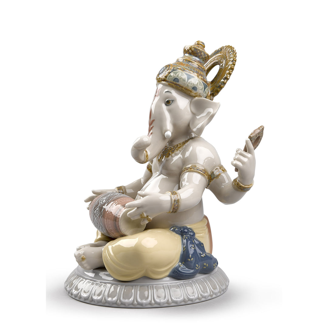 Image 2 Lladro Mridangam Ganesha Figurine - 01008316