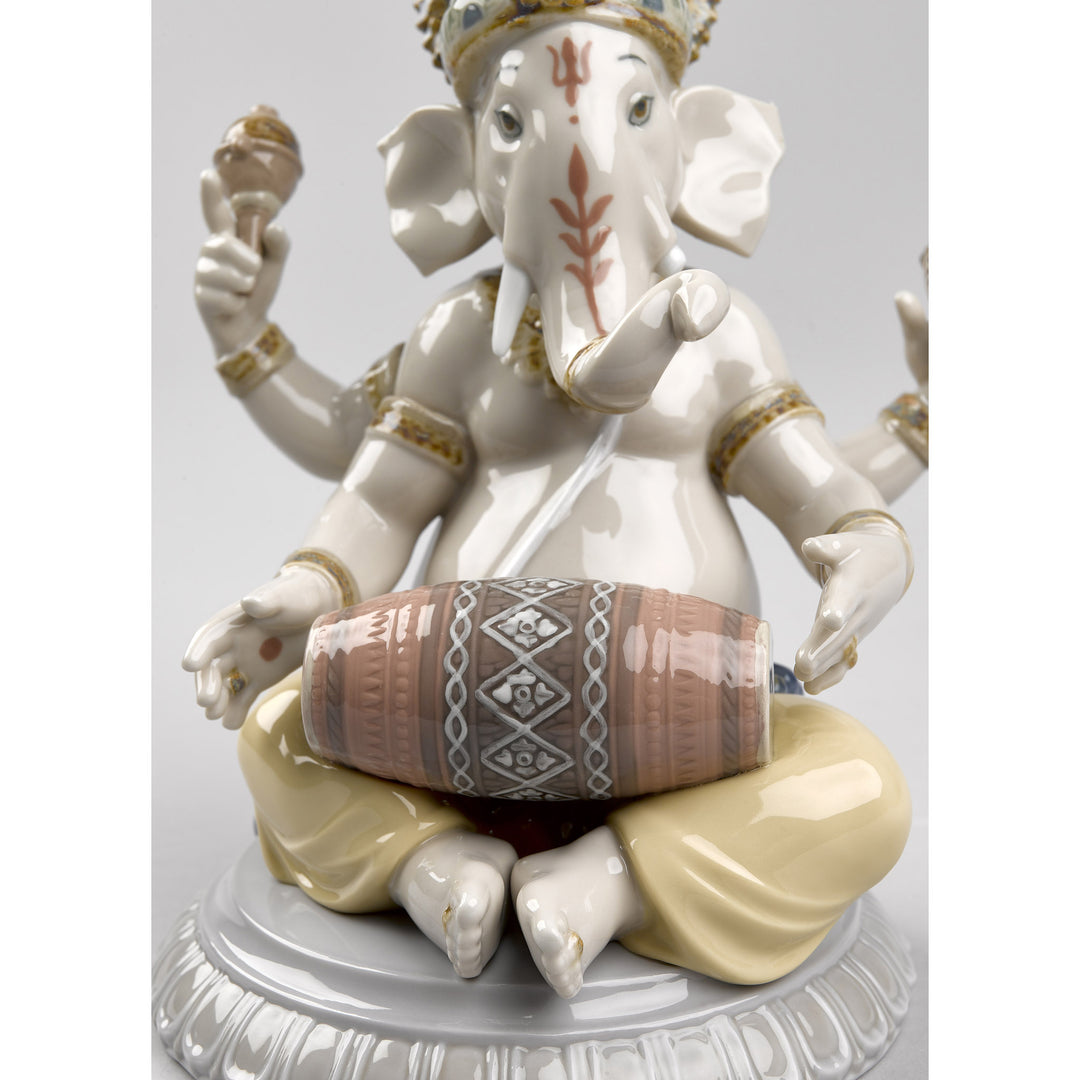 Image 4 Lladro Mridangam Ganesha Figurine - 01008316