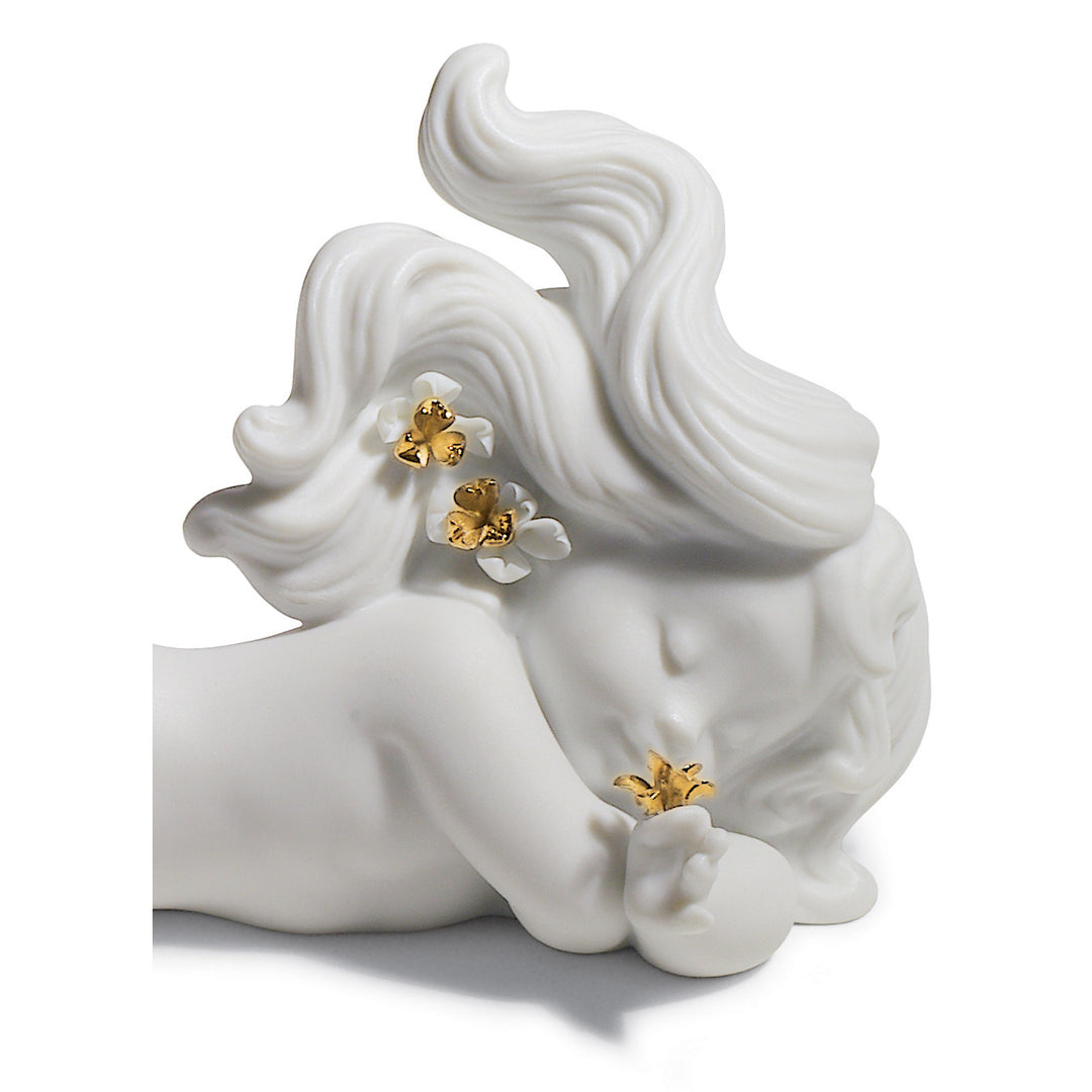 Image 2 Lladro Day Dreaming at Sea Mermaid Figurine. Golden Lustre - 01008560