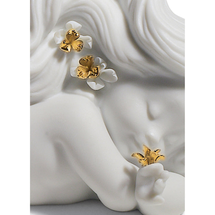 Image 5 Lladro Day Dreaming at Sea Mermaid Figurine. Golden Lustre - 01008560
