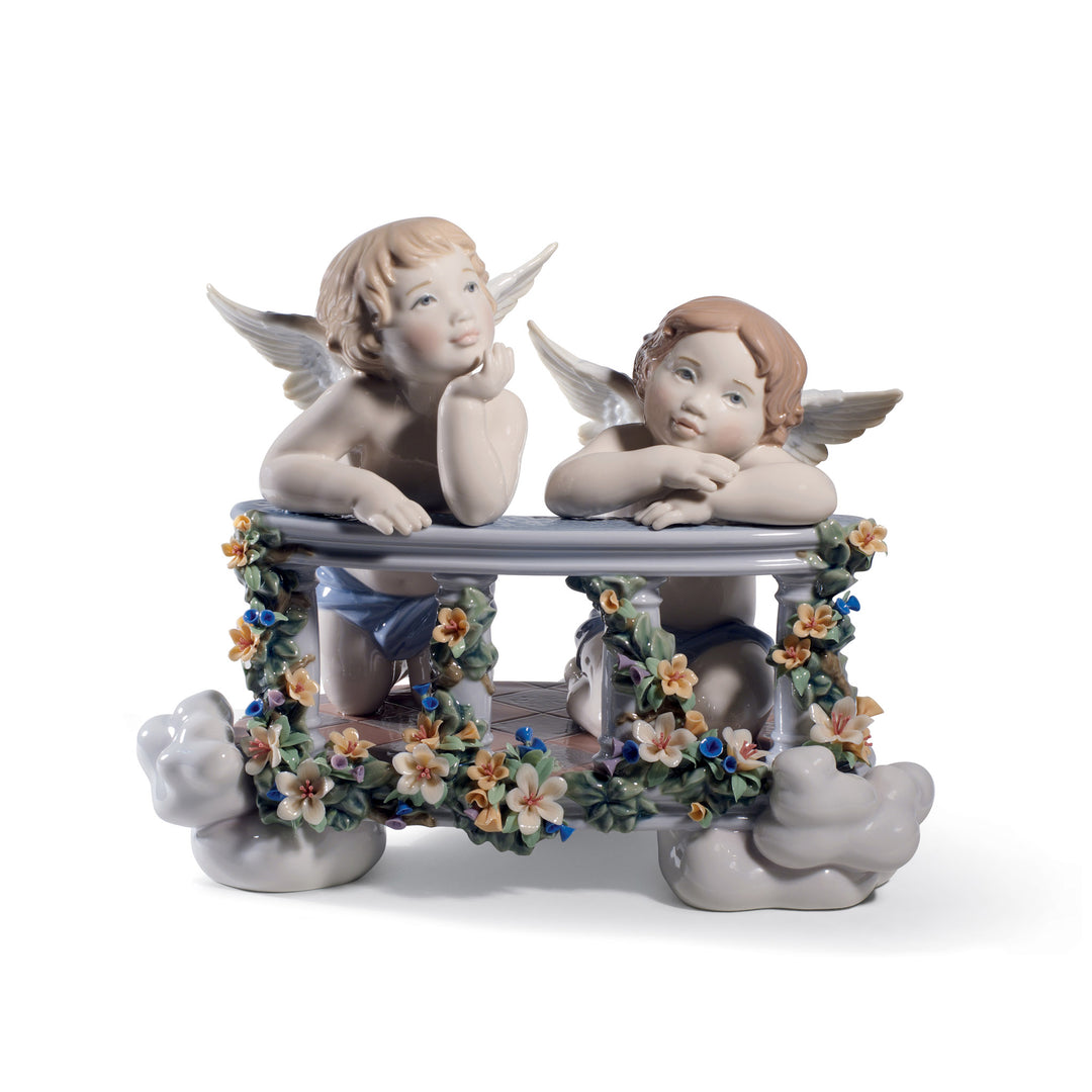 Lladro Celestial Balcony Angels Figurine. Limited Edition - 01008590
