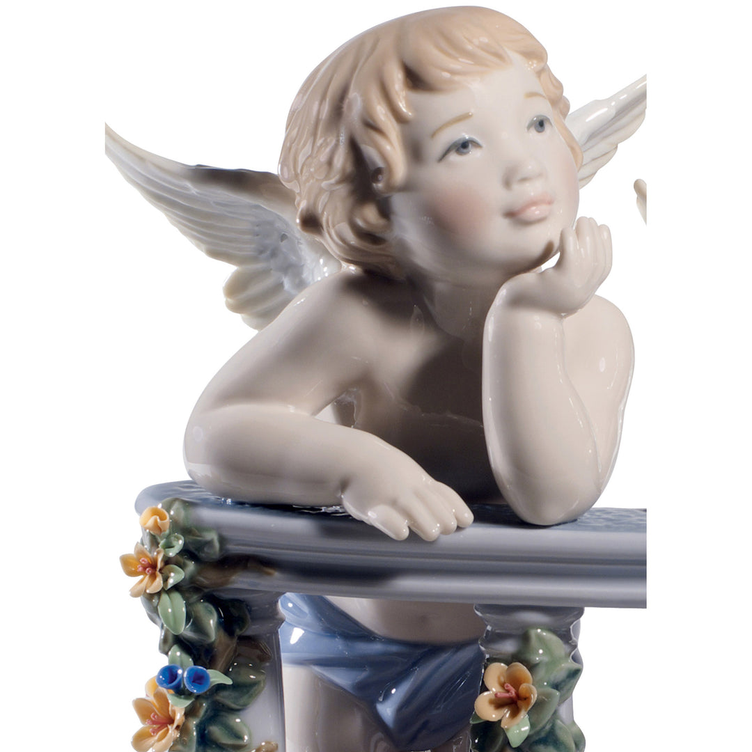 Image 4 Lladro Celestial Balcony Angels Figurine. Limited Edition - 01008590