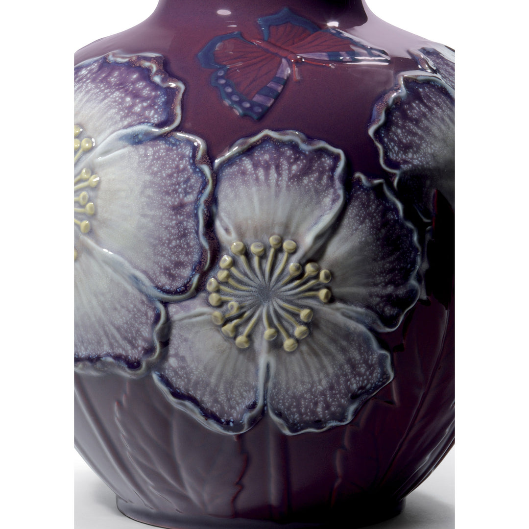 Image 2 Lladro Poppy Flowers Vase. Limited Edition - 01008621
