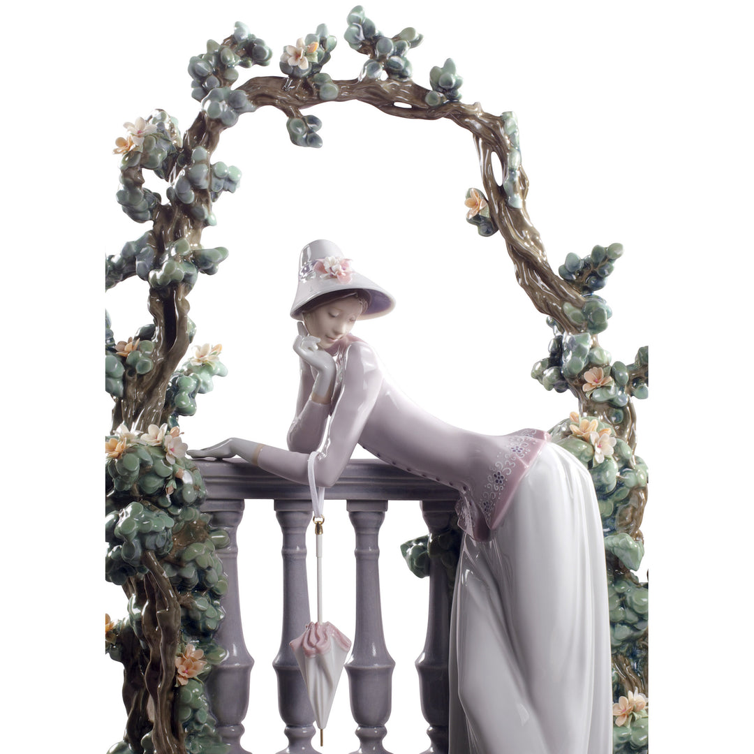 Image 2 Lladro In The Balustrade Woman Sculpture - 01008680