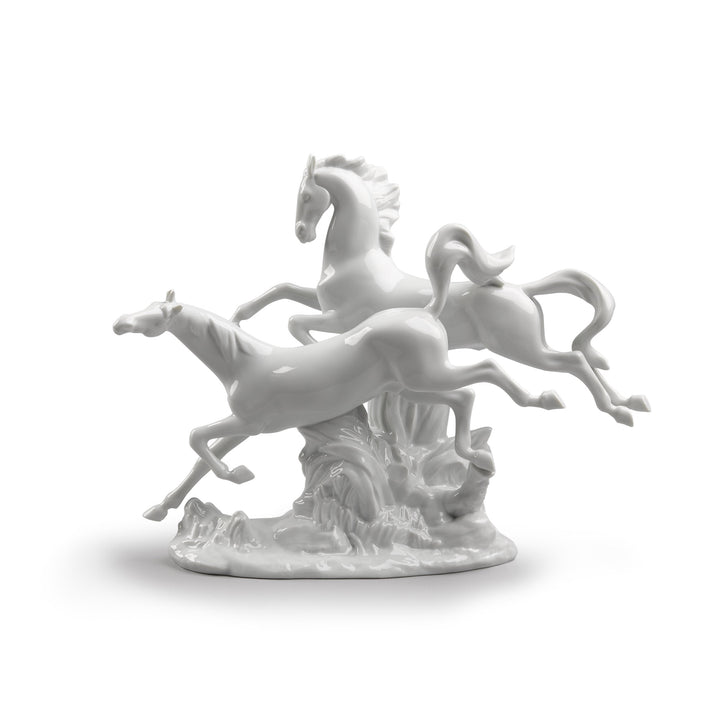 Lladro Horses Galloping Figurine - 01008682