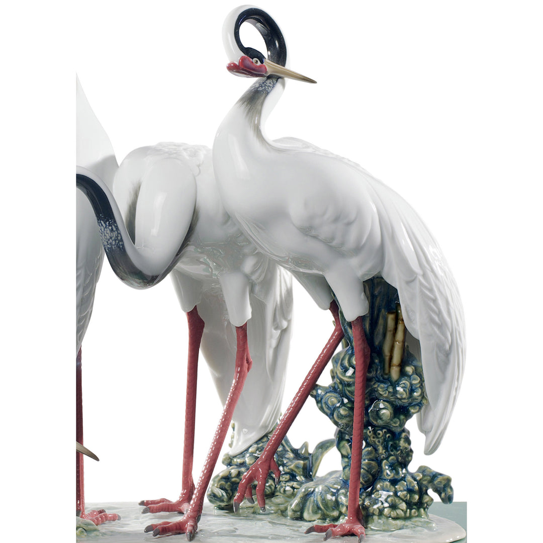 Image 3 Lladro Flock of Cranes Sculpture. Limited Edition - 01008697