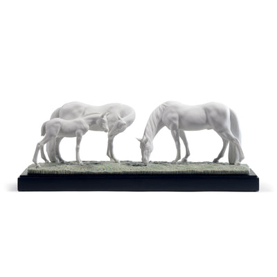 Lladro Horses in The Meadow Sculpture - 01008699