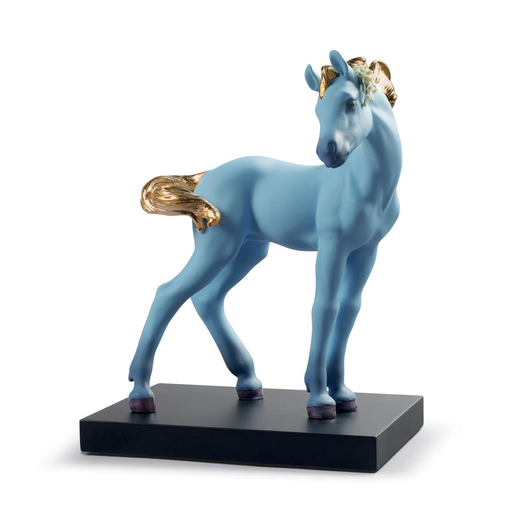 Lladro The Horse Figurine. Blue. Limited Edition - 01008740