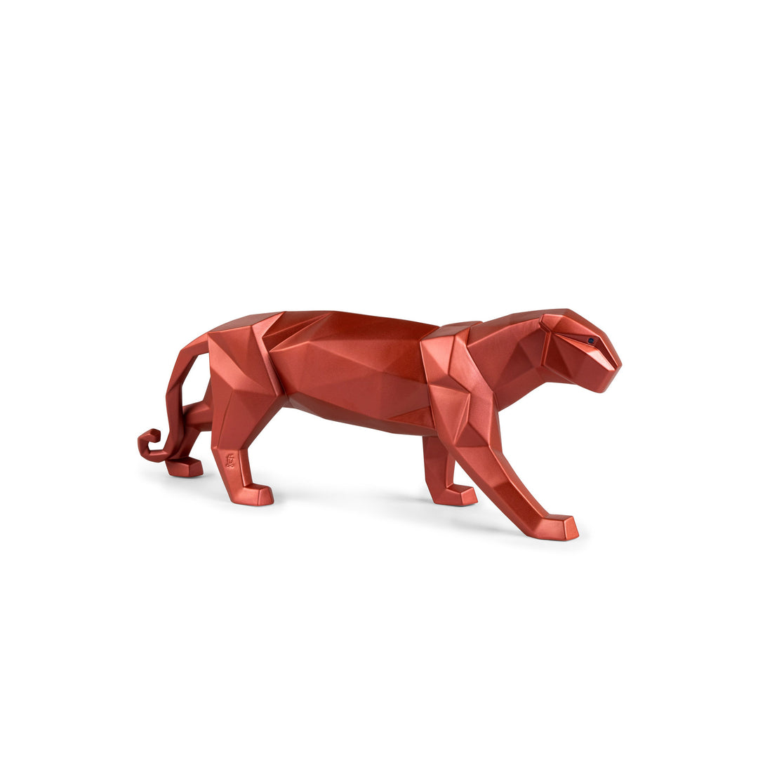 Lladro Panther Figurine. Metallic red - 01008750