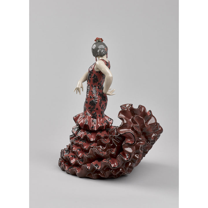 Image 6 Lladro Flamenco Flair Woman Sculpture. Red - 01008765