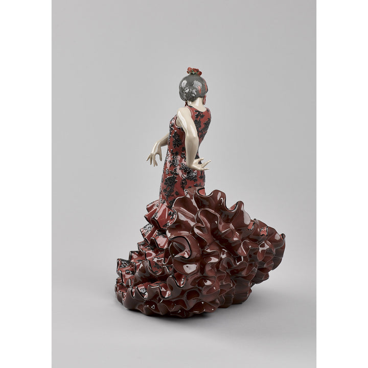 Image 7 Lladro Flamenco Flair Woman Sculpture. Red - 01008765