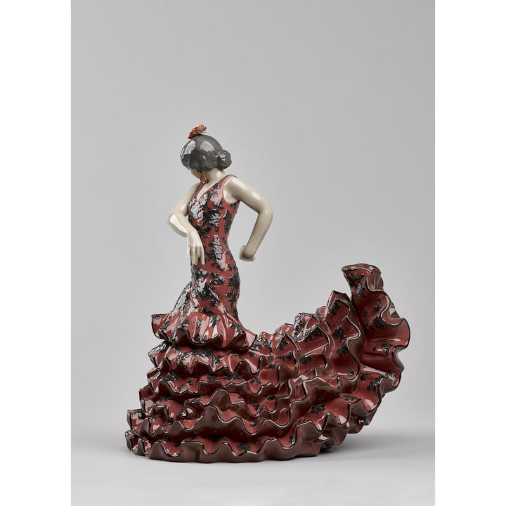 Image 8 Lladro Flamenco Flair Woman Sculpture. Red - 01008765