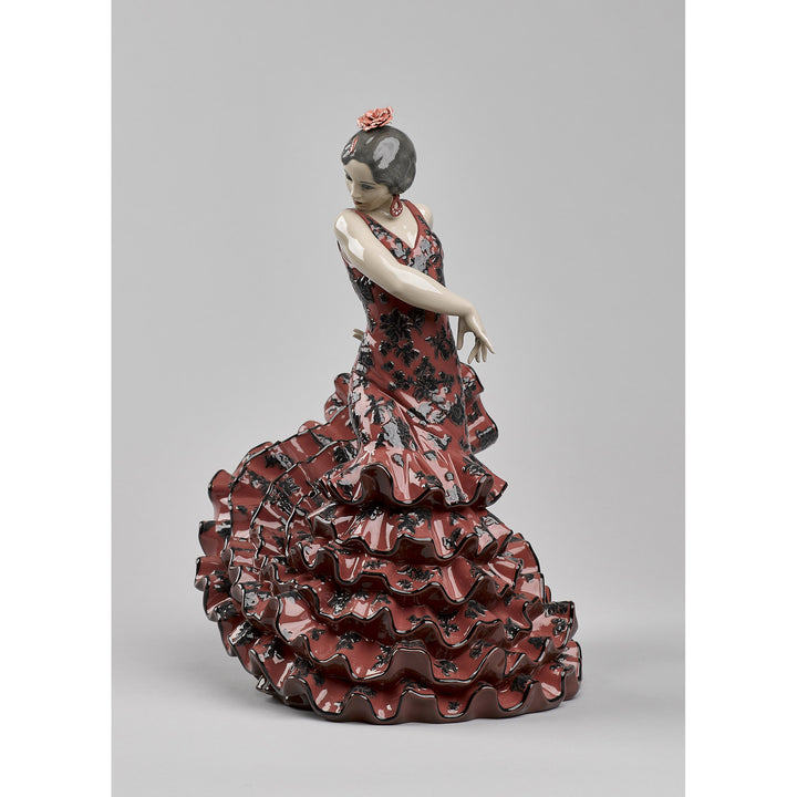 Image 9 Lladro Flamenco Flair Woman Sculpture. Red - 01008765