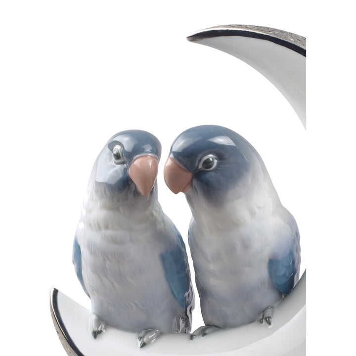 Image 2 Lladro Fly Me to The Moon Birds Figurine. Silver Lustre - 01008789