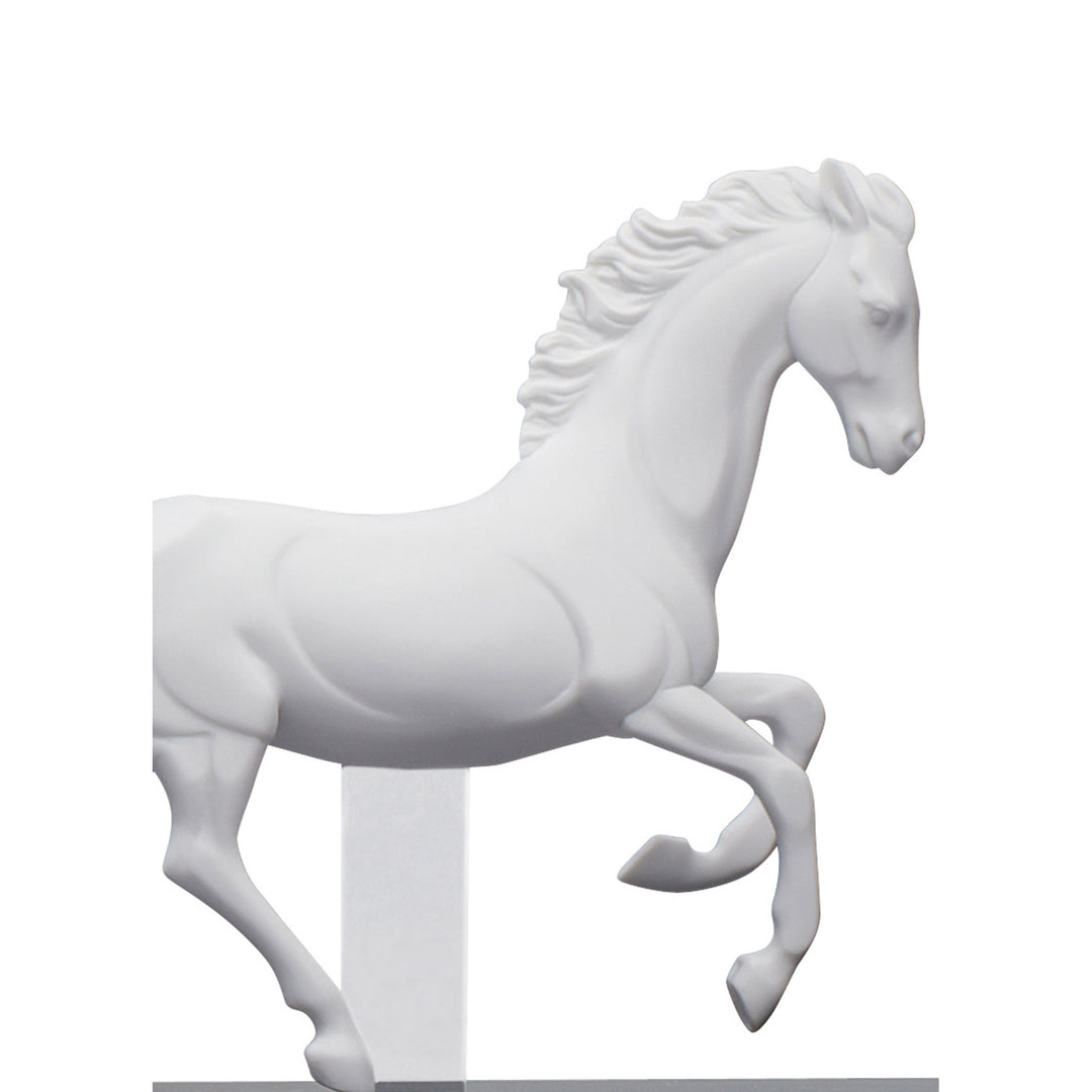 Image 2 Lladro Galloping Herd Horses Figurine. White - 01009086