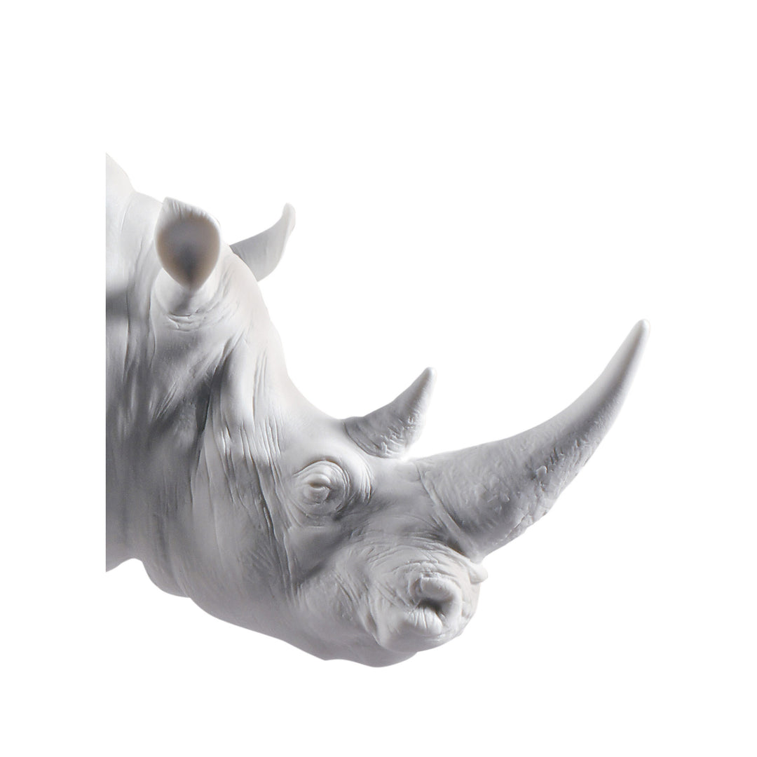 Image 3 Lladro White Rhino Figurine. Matt - 01009116